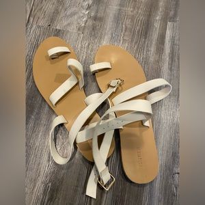Forever 21 white sandals - Size 10